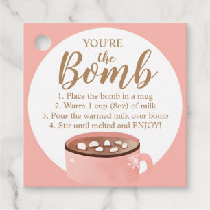Hot Chocolate Bomb Tags Sie sind die Bombe Kakao Geschenkanhänger