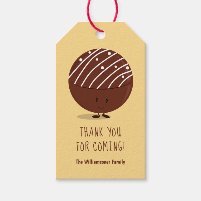 Hot Chocolate Bomb Vielen Dank Geschenkanhänger (Vorderseite)