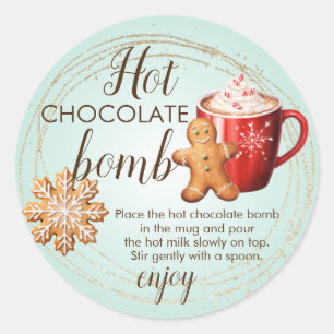 Hot-Chocolate-Bombe Runder Aufkleber