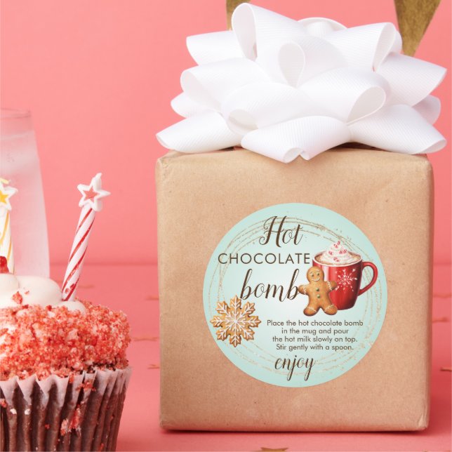 Hot-Chocolate-Bombe Runder Aufkleber (Party)