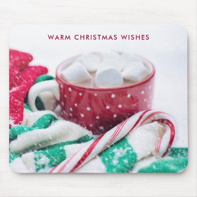 Hot Chocolate & Candy Cane Weihnachten Mousepad (Vorne)
