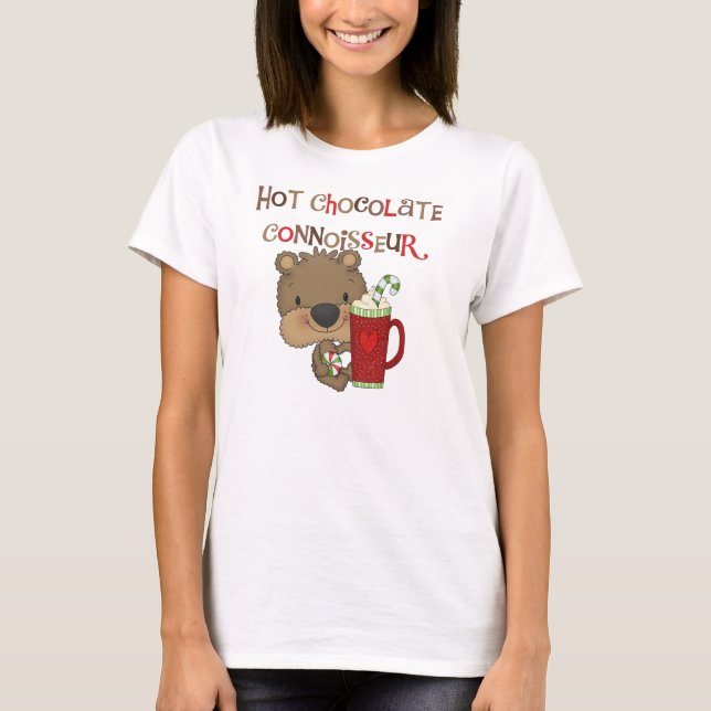 Hot Chocolate Connoisseur Boy Bear T-Shirt (Vorderseite)