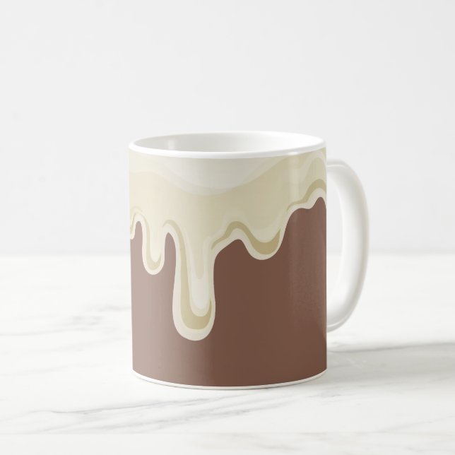 Hot Chocolate Dripping Creme Kaffeetasse (VorderseiteRechts)