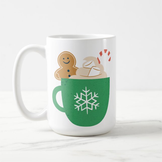 Hot Chocolate Marshmallow Candy Cane Gingerbrot Kaffeetasse (Links)