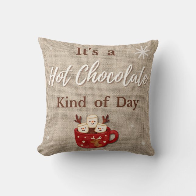 Hot Chocolate Throw Pillow Kissen (Vorderseite)