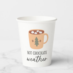 Hot Chocolate Weather Festive Holiday Party Pappbecher