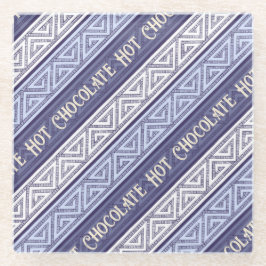 Hot Chocolate White Lilac & Purple Celtic Stripes Glasuntersetzer