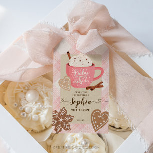 Hot Chocolate Winter Baby Duwer Girl Fevor Tags Geschenkanhänger