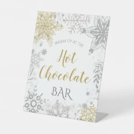 Hot Chocolate Winter Wonderland Silver Gold Sockelschild