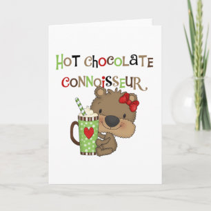 Hot ChocolateConoisseur Girl Bear Feiertagskarte