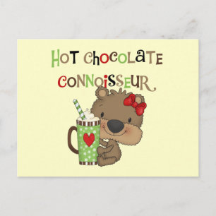 Hot ChocolateConoisseur Girl Bear Postkarte