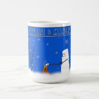 HOT CHSCHOCOLATE & MARSHMALLOW MAN TASSE - 15 oz.