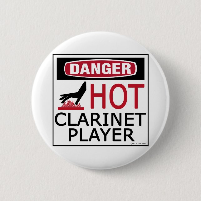 Hot Clarinet Player Button (Vorderseite)