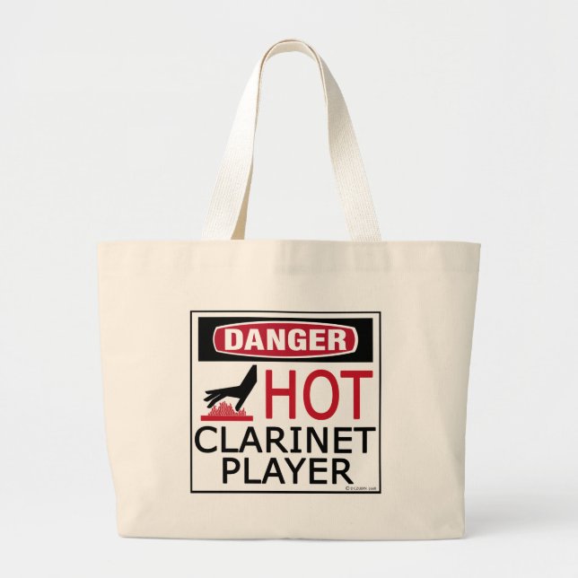 Hot Clarinet Player Jumbo Stoffbeutel (Vorne)