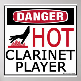 Hot Clarinet Player Poster