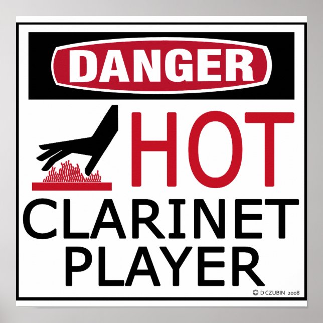 Hot Clarinet Player Poster (Vorne)