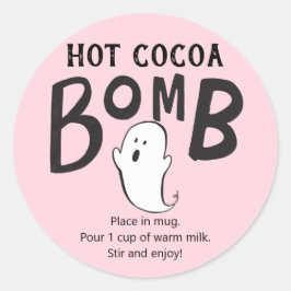 Hot Coco Bomb Pink Baby Duschvorrichtung Runder Aufkleber