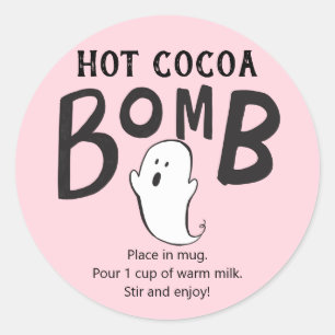 Hot Coco Bomb Pink Baby Duschvorrichtung Runder Aufkleber