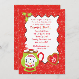 Hot Coco & Cookies Cookie Swap/Exchange Einladung