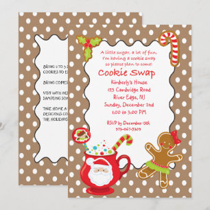 Hot Coco & Cookies Cookie Swap/Exchange-Einladung Einladung