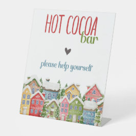 Hot Cocoa Bar Baby Shower Schneedorf Sockelschild