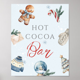 Hot Cocoa Bar Christmas Winter Erstgeburt Poster