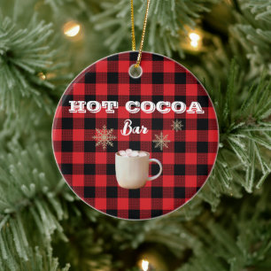 Hot Cocoa Bar Karo Berg Keramik Ornament