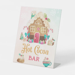 Hot Cocoa Bar Sign mit Gingerbrett House Sockelschild