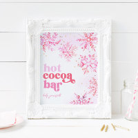 Hot Cocoa Bar Sign | Pink Hot Cococoa Zeichen