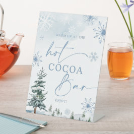 Hot Cocoa Bar sign, winter wunderland Babydusche Sockelschild