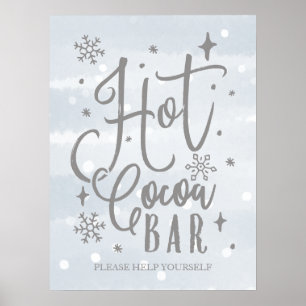 Hot Cocoa Bar signieren Winter Baby Duschgel Poster