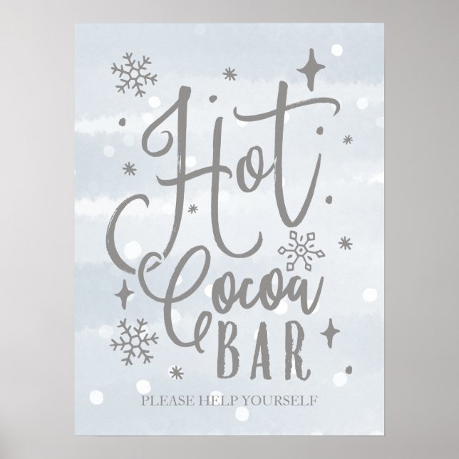 Hot Cocoa Bar signieren Winter Baby Duschgel Poster (Vorne)