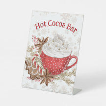 Hot Cocoa Bar Weihnachten Party Unterschreiben