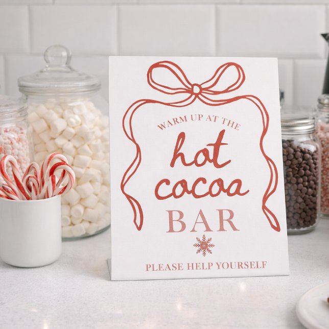 Hot Cocoa bar, Winter Party Sign Sockelschild (Von Creator hochgeladen)