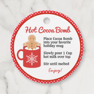 Hot Cocoa Bomb Gefälliges Tags Geschenkanhänger