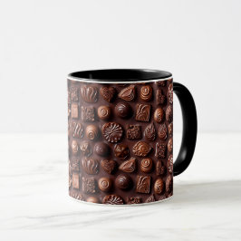 Hot Cocoa Chocoholic Funny Humor Modern Brown Tasse