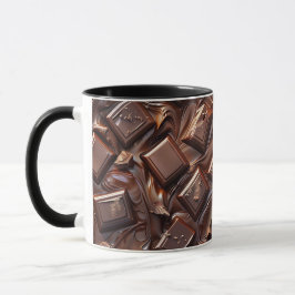 Hot Cocoa Chocoholic Funny Humor Modern Brown Tasse