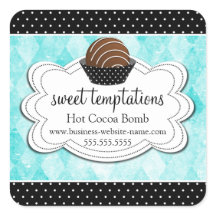 Hot Cocoa Chocolate Bomb Square Sticker