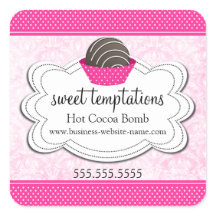 Hot Cocoa Chocolate Bomb Square Sticker