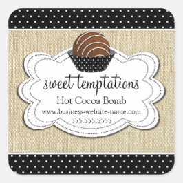 Hot Cocoa Chocolate Bombe Quadratischer Aufkleber