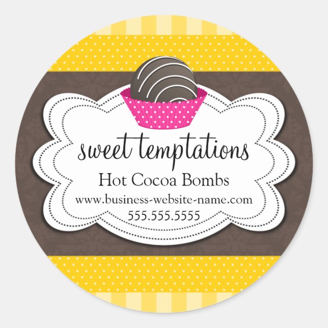 Hot Cocoa Chocolate Bombs Square Sticker (Vorderseite)