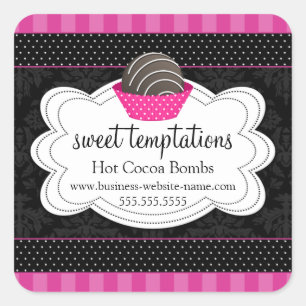 Hot Cocoa Chocolate Bombs Square Sticker