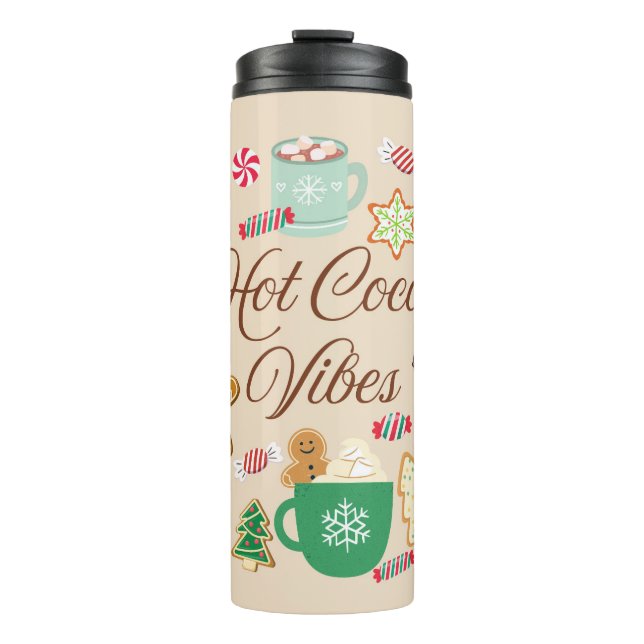 Hot Cocoa Christmas Vibes Thermosbecher (Vorderseite)