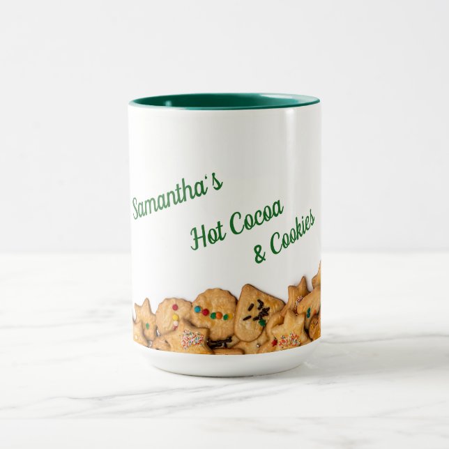 Hot Cocoa & Cookies - Personalisierte Mug Tasse (Zentrum)
