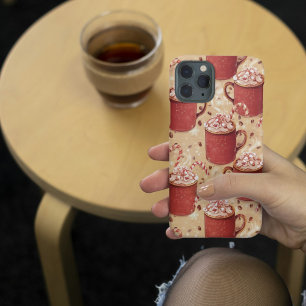 Hot Cocoa Cozy Muster Vintage Weihnachten iPhone 16 Pro Max Hülle