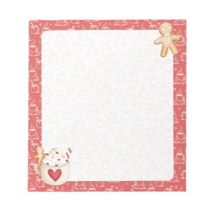 Hot Cocoa & Gingerbrei Cookie Notepad Notizblock
