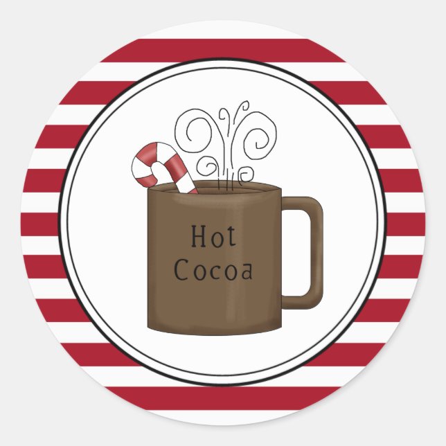 Hot Cocoa Holiday Umschlag Aufkleber Stickers (Vorderseite)