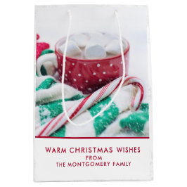Hot Cocoa Marshmallows & Candy Cane Weihnachten Mittlere Geschenktüte