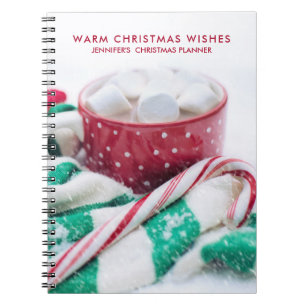 Hot Cocoa Marshmallows & Candy Cane Weihnachten Notizblock