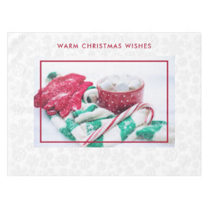 Hot Cocoa Marshmallows & Candy Cane Weihnachten Tischdecke